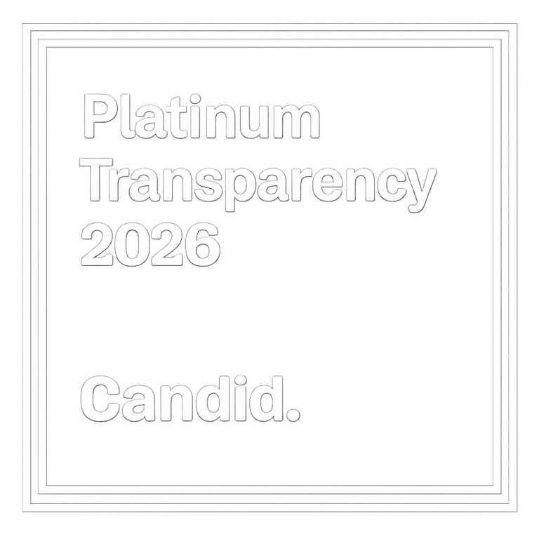 Poster reading 'Platinum Transparency 2026' and 'Candid.' on a blurred gray background with a decorative double frame.