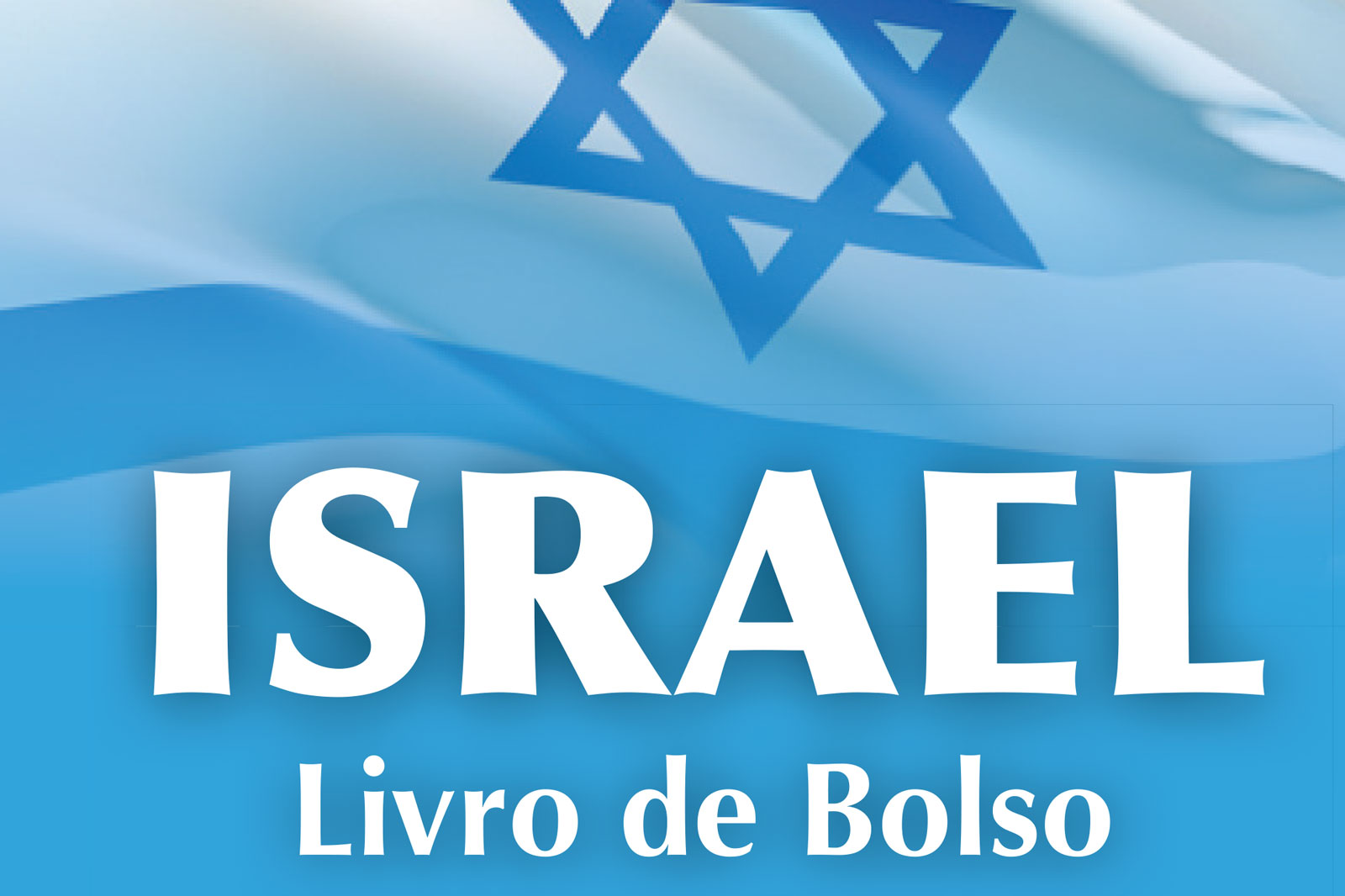 Blue cover featuring large white 'ISRAEL' text and subtitle 'Livro de Bolso' with a Star of David motif in the background.